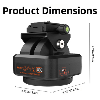 ZIFON mobilā tālruņa panorāmas novērošanas panorāmas-noliekšanas 360 elektriskais panorāmas-noliekšanas galda mobilā tālruņa stabilizators YT-1500pro