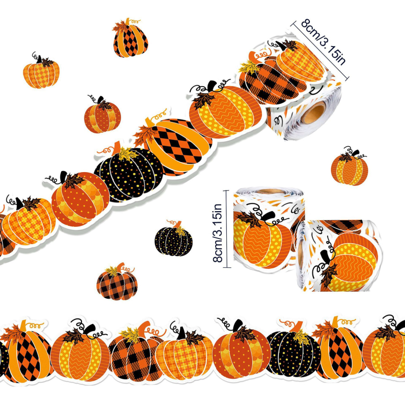 JT071 Amazonase kõrvitsa sügisene tänupühade tahvli klaasist pagasirulli liimkaunistused