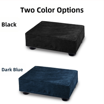 Sobib Iron Triangle AT-LP120XUSB plaadimängijale, lühike, pehmest riidest tolmukate, must liimiga plaadimängija kaitseümbris