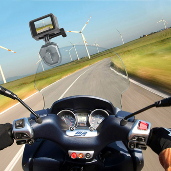 Sobib gopro13 DJI INSTA360 kaamerale, mobiiltelefonile, mootorrattale, elektrilisele jalgrattale, fikseeritud esiklaasiklambriga