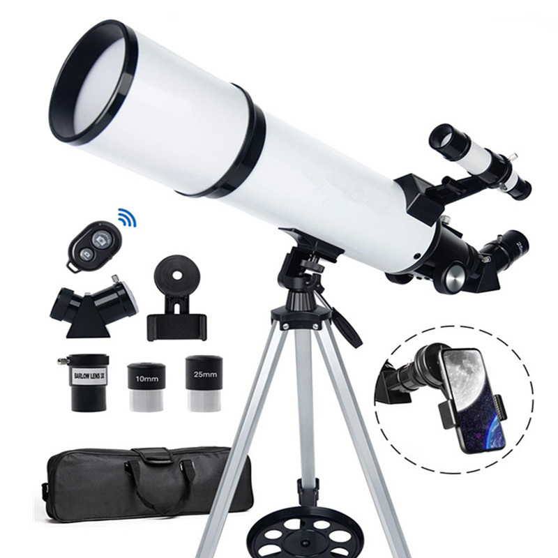 Tarpvalstybinis F80600M astronominis teleskopas su žvaigždžių ieškikliu vaikams, skirtas mėnulio stebėjimui, didelės raiškos lauko teleskopas, didmeninė prekyba