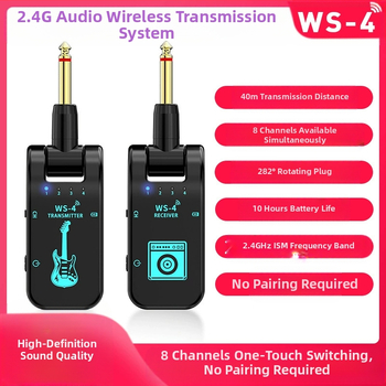 Piiriülesed pickup tootjad pakuvad kitarri traadita transiiveri efektori toiteallikat 8-kanaliga 2.4G