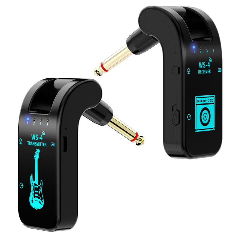 Piiriülesed pickup tootjad pakuvad kitarri traadita transiiveri efektori toiteallikat 8-kanaliga 2.4G