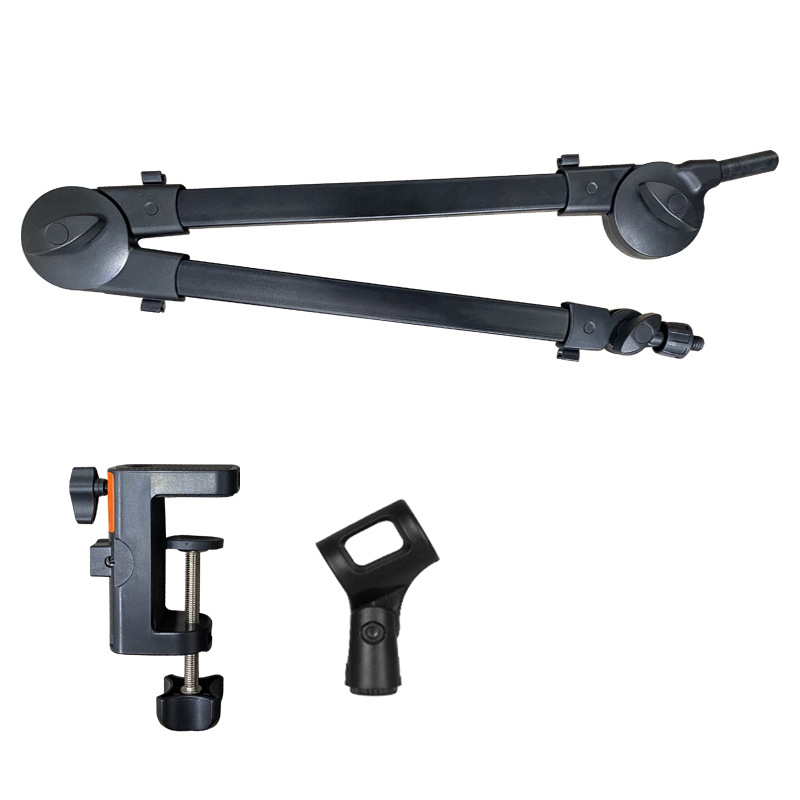 Új, fixpontos, rugó nélküli, fém klipszes mikrofonkonzol élő közvetítéshez, nagykereskedelmi mikrofonkonzol