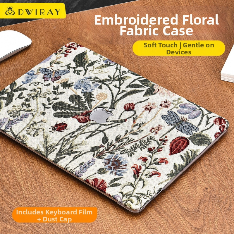 Naujo stiliaus „Guofeng“ siuvinėtas „Apple“ kompiuterio apsauginis dėklas, tinkantis „Macbook“ apsauginiam dėklui, nešiojamojo kompiuterio „Pro“ apsauginiam dėklui