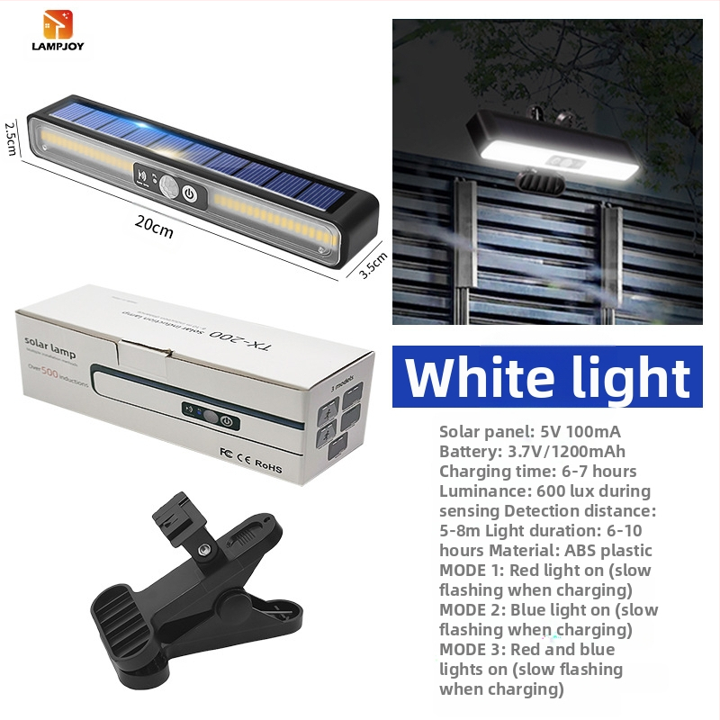 Határokon átnyúló robbanásveszélyes kültéri kemping vízálló napelemes lámpa szuper fényes udvari otthoni emberi test indukciós lépcsőház világítás