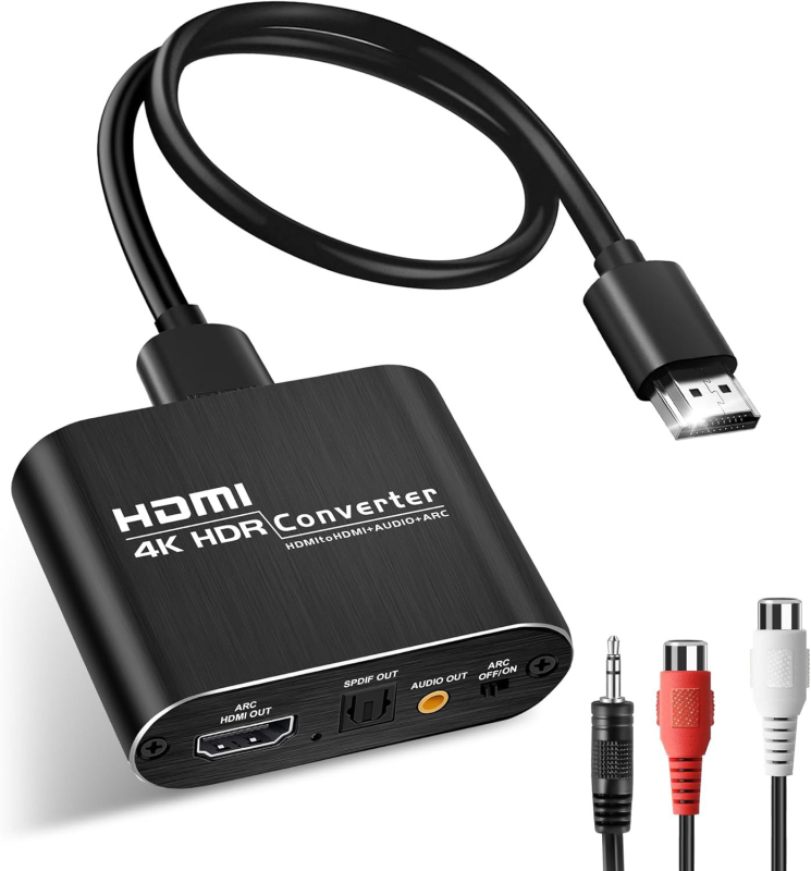 HDMI optiskās šķiedras austiņu pārveidotājs 4K60Hzhdmi uz HDMI 5.1 audio