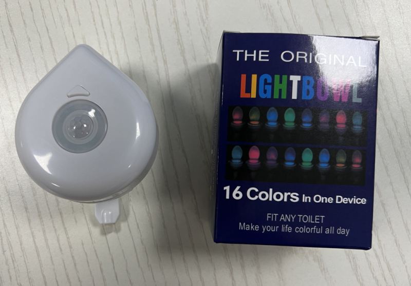 Piiriülene kuummüük uue tualettvalguse anduriga öövalguse anduriga öötualettvalgusti 8 värvi LED-vannitoa anduriga valgus