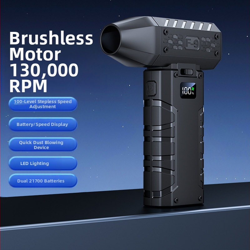 Tootja kohandatud vägivaldne turbiinventilaator Uue mudeli tolmupuhur kaasaskantav liitiumaku kiire mini käeshoitav vägivaldne ventilaator