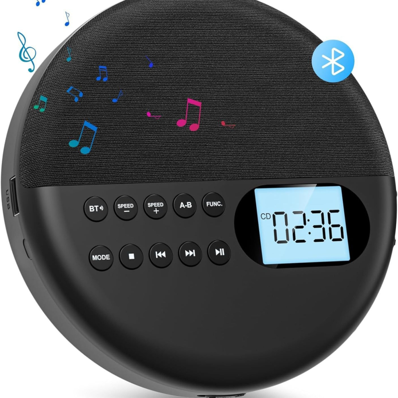 Pārrobežu CD atskaņotājs Bluetooth skaļrunis augļa izglītības mašīna studentu atkārtotājs angļu valodas mācību mašīna, TF karte, USB, divkāršs skaļrunis
