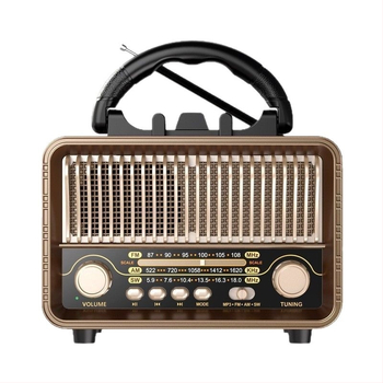 Piiriülene 2025. aasta uus täisribaline retro-stereoraadio toetab Card U Disk Bluetooth-kõlarit