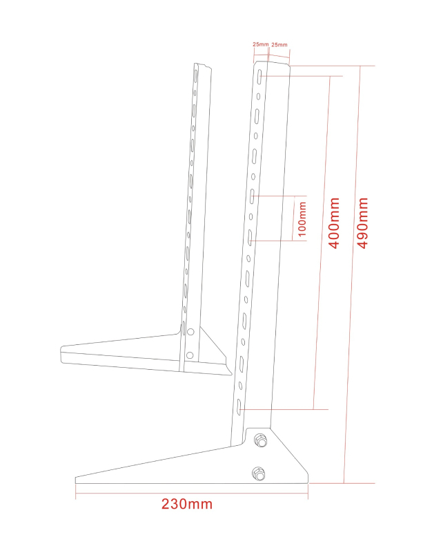 Suport de bază pentru televizor LCD 43 49 55 65 75 inch, suport universal pentru birou, fără perforații, reglabil pe înălțime