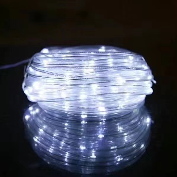 Saulės vamzdinių šviesų styga LED spalvinga šviesa Vandeniui atspari spalvinga odinė styginė šviesa Kiemo atmosferos šviesa Dekoratyvinė lauko styginė šviesa