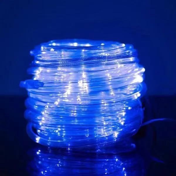 Saulės vamzdinių šviesų styga LED spalvinga šviesa Vandeniui atspari spalvinga odinė styginė šviesa Kiemo atmosferos šviesa Dekoratyvinė lauko styginė šviesa