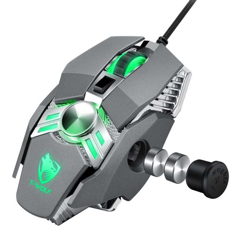 Lei Lang V10 E-sporto žaidimų pelė stacionarus kompiuteris internetas kava vištienos valgymas makro programavimas 6D šviečianti elektrinė pelė laidinė USB