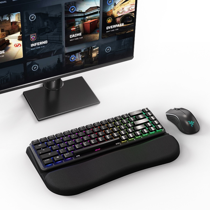 Ergonoomiline klaviatuuri käetugi, mehaaniline klaviatuuriklamber, kõrgendatud integreeritud klaviatuuriraam, lauaarvuti riiul, kallutatav, paksendatud klamber