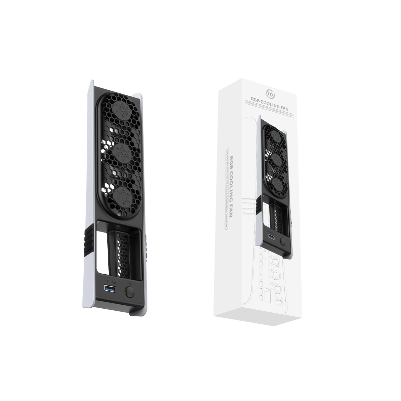 PS5 Pro/PS5 slim host universāls dzesēšanas ventilators ar viedu temperatūras kontroli aizmugurējais ventilators ar RGB krāsainām gaismām