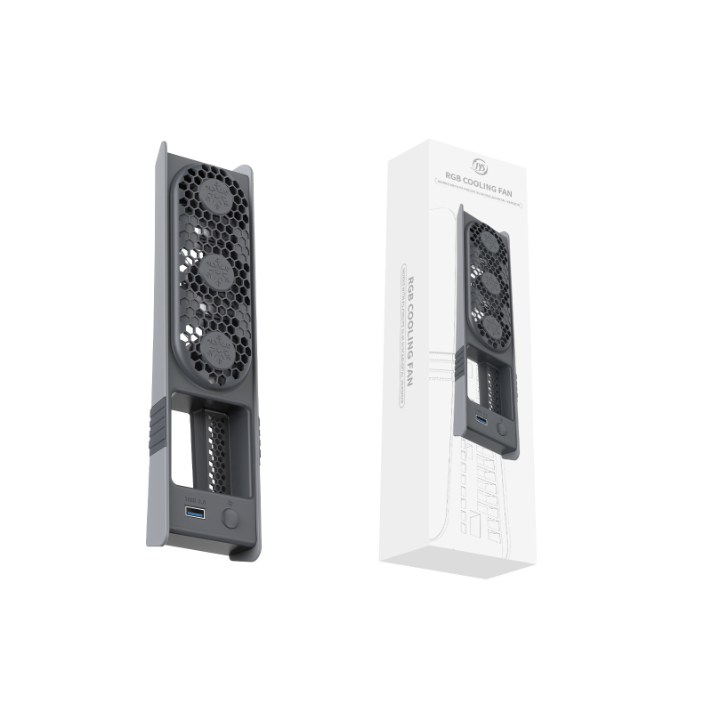 PS5 Pro/PS5 slim host universāls dzesēšanas ventilators ar viedu temperatūras kontroli aizmugurējais ventilators ar RGB krāsainām gaismām