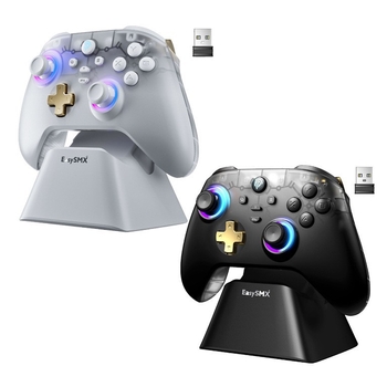 Easysmx D05 laadimisalusega arvuti mängukontroller vastuvõtjaga, toetab Ns/Androidi/PC-d/