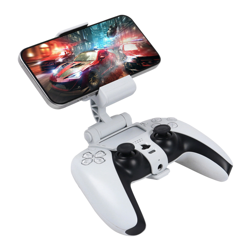 Jauns PS5 spēļu kontroliera klipsis PS5 mobilā tālruņa turētājam ar divkāršu regulējamu leņķi P5 metāla ievelkamu klipsi