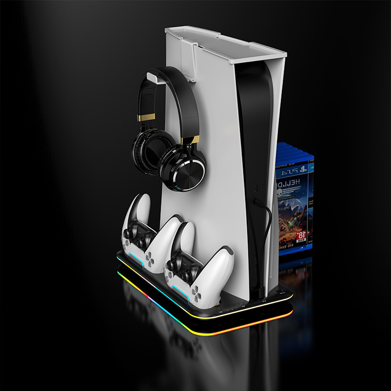 P5 host multifunktsionaalne soojuse hajutamise alus PSVR2 käepideme laadimisalus mänguketta kiivri hoiuriiul DZ501