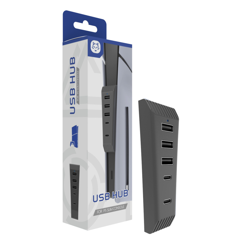 Alkalmas PS5 Slim Host Hub nagysebességű átviteli bővítőhöz, PS5Slim Host 5 az 1-ben Hub átalakítóhoz