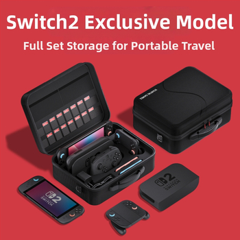 Sobib Switch2 kosmeetikakotile, multifunktsionaalsele mängukontrolleri kaitsekotile, Nintendo mängukonsooli kõva kestaga õlakottile