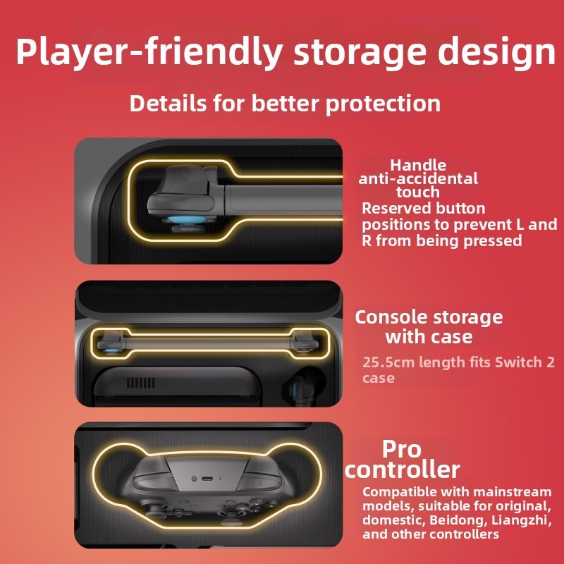 Подходяща за козметична чанта за Switch2, многофункционална защитна чанта за гейм контролер, твърда чанта за през рамо за игрова конзола Nintendo