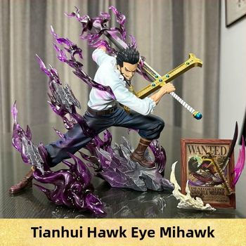 Mihawk Sky Painting Eagle Eye Limited Edition Μωβ Σκούρο Πράσινο Ολόσωμο Φιγούρα Gk Μοντέρνο Άγαλμα Μοντέλου