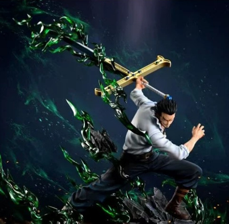 Mihawk Sky Painting Eagle Eye Limited Edition lila sötétzöld egyrészes GK figura divatos modell szoborkiállítás