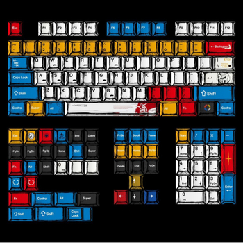 Gundam Comic Hundred Mixed Lamp Key Cap Original High 136 Key Full Set Classic Simple Mehaaniline klaviatuuri klahvikork Key Meow