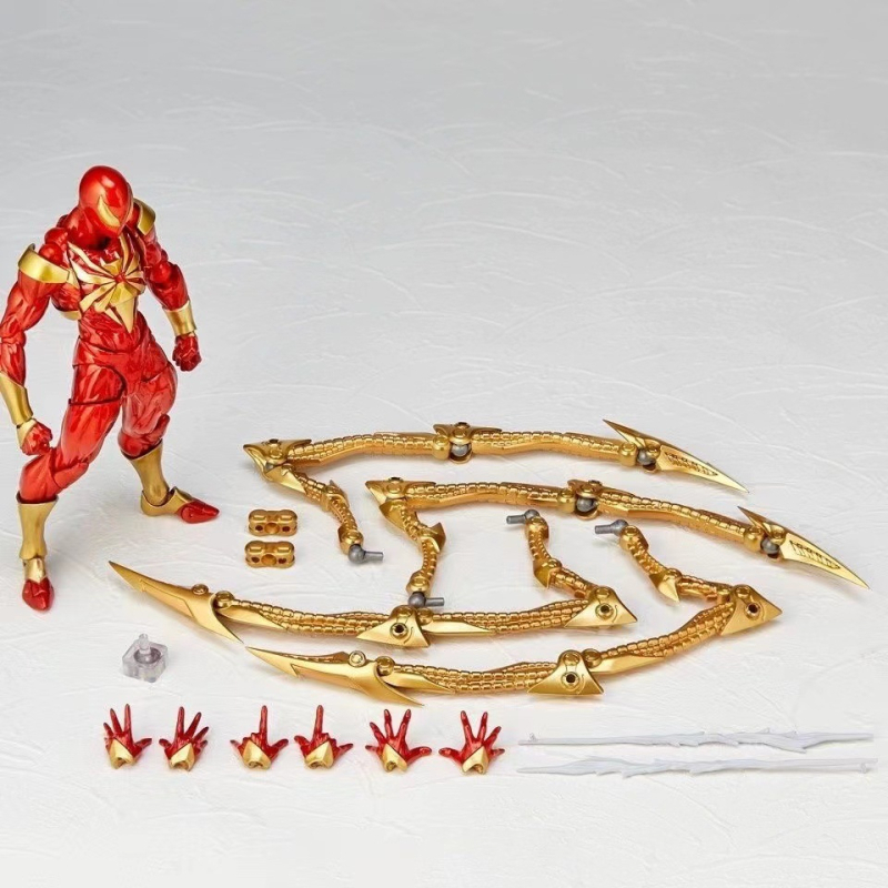 Oshengtang Yamaguchi Raudse Ämblikmehe figuuri kvaliteetne versioon, piiratud väljaandega punane ja must liikuv nukumudel