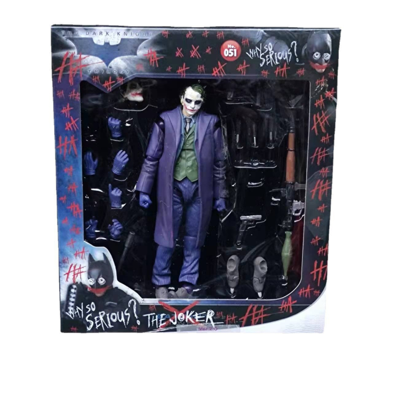 Kodumaa väljaanne Batman Dark Knight Shf Joker Heath Ledger Joker tegevusfiguur käemudel karbis