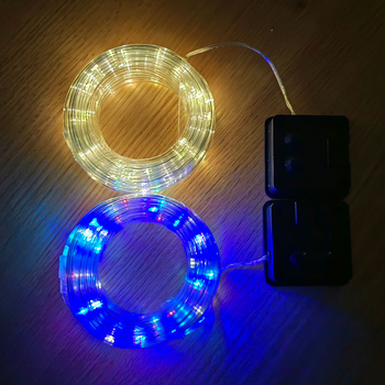 LED päikeseenergial töötav vikerkaaretoruga aia sisehoovi dekoratiivne valgus õues veekindel pühadeatmosfääri voolikuga nahast joonvalgusti