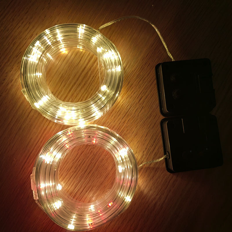 LED päikeseenergial töötav vikerkaaretoruga aia sisehoovi dekoratiivne valgus õues veekindel pühadeatmosfääri voolikuga nahast joonvalgusti