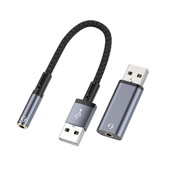 3,5 mm į USB kompiuterio nešiojamojo kompiuterio sąsaja ausinių mikrofono garso adapteris skaitmeninis adapteris kabelio adapteris