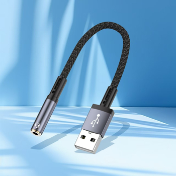 3,5 mm į USB kompiuterio nešiojamojo kompiuterio sąsaja ausinių mikrofono garso adapteris skaitmeninis adapteris kabelio adapteris