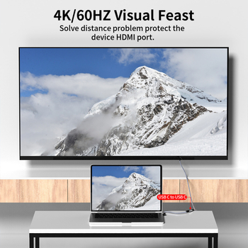 C tipo prailginimo kabelis, kištukas-lizdas, garso ir vaizdo duomenų kabelis, 4K ekrano projektavimo kabelis, C tipo C tipo adapterio kabelis, kištukas-lizdas, greitas įkrovimas, 20 Gbps