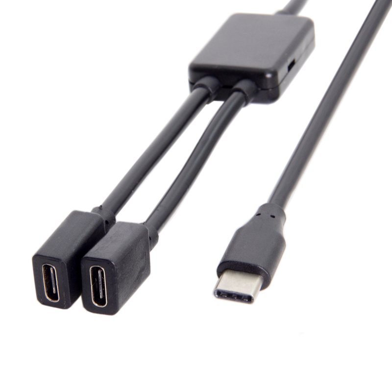 UC-127 mobiltelefon és tablet Type-C USB-C HUB apa-nő egy-kettő csatlakozóval, billentyűzet és egér kábellel