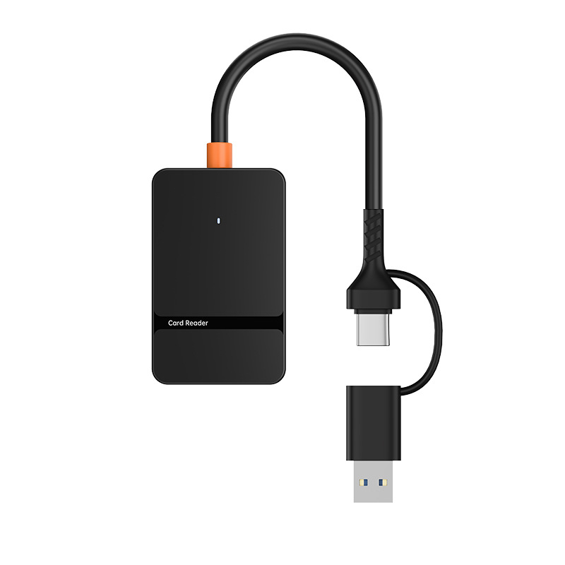 Uus USB3.0/TYPE-C kaks-ühes SD/TF/CF/MS neljakaardilugeja – multifunktsionaalne kiire kaardilugeja