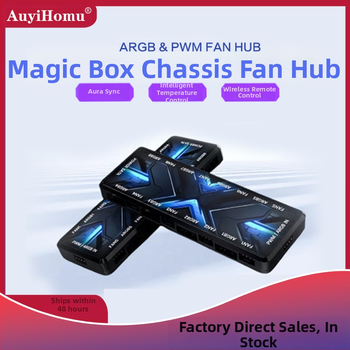Tehase otsetoitega kahekordne 8-kanaliline Argb Pwm Divine Light sünkroniseerimine kahe-ühes šassiiventilaatori kontroller radiaatorile