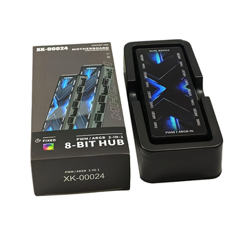 Tehase otsetoitega kahekordne 8-kanaliline Argb Pwm Divine Light sünkroniseerimine kahe-ühes šassiiventilaatori kontroller radiaatorile