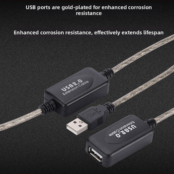 USB2.0 pikendusliin 5 meetrit 10 meetrit 15 meetrit USB isas-naissoost signaalivõimendi traadita võrgukaardi andmete pikendusliin
