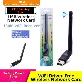 RT8188 Mini USB bezvadu tīkla karte Wifi bezvadu raidītājs 2Db dators 150m uztveroša maza tīkla karte 7601