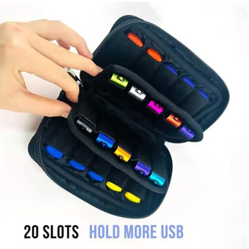 Διασυνοριακή τσάντα αποθήκευσης U δίσκου U, ηλεκτρονική τραπεζική, φορητή τσάντα φινιρίσματος K Treasure, μεγάλης χωρητικότητας, προστατευτική θήκη USB