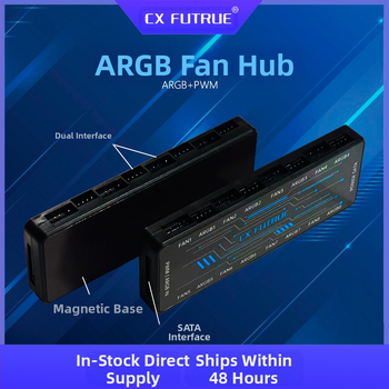 Tehase otsemüük Argb šassii ventilaatori jaotur One-To-Eight Divine Light Synchronization lauaarvuti hostventilaatori kontroller