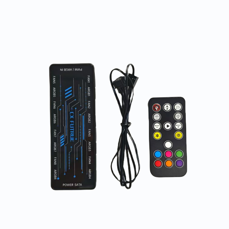 Tehase otsemüük Argb šassii ventilaatori jaotur One-To-Eight Divine Light Synchronization lauaarvuti hostventilaatori kontroller