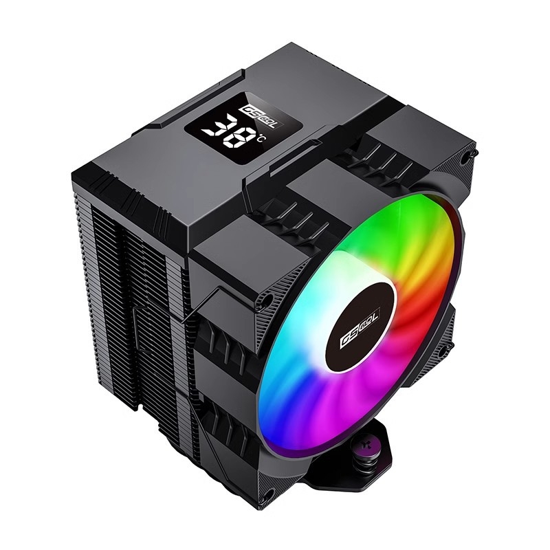 Piiriülene Argb temperatuuri reguleerimine vaikne ventilaator lauaarvuti hostprotsessori temperatuuri digitaalne ekraan õhkjahutusega radiaator