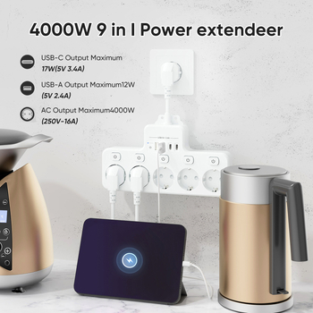 Euroopa standardile vastav lühikese joone, 5-auguline mitme bitiga USB TYPE-C pistikplaat, Saksa standard, Prantsuse standard, mitmeotstarbeline pistikupesa