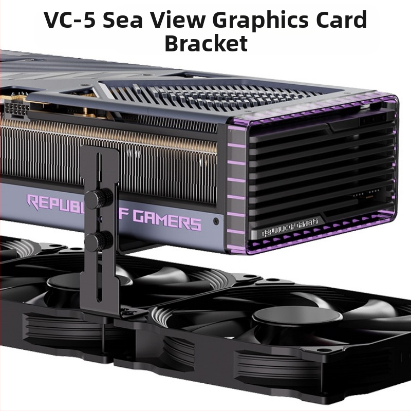 Videokaardi tugiraam merevaatega toa šassii ventilaatori asend fikseeritud metallist reguleeritav kronstein ventilaatori longuse vältimiseks